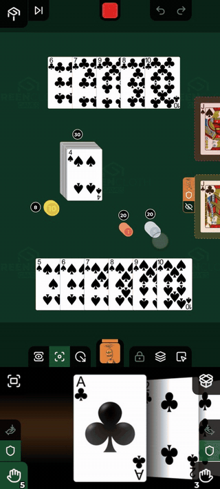 With your own area selected, the Rotate button turns it in steps of 90 degrees