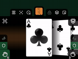 A long press on the hand: the cards in the hand get selected