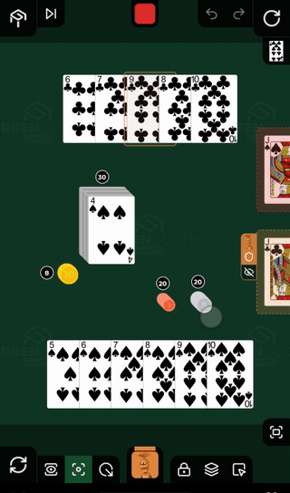 The Lock button pins the card, and only a long press selects it again