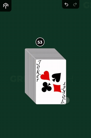 Quick taps take three cards off the pile, then you drag them away
