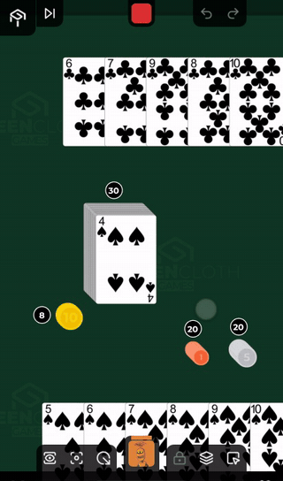 The Container Type button turns the pile into a stack, then back into a pile