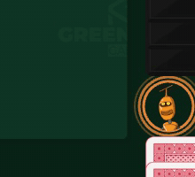 A card flipped in the hand shows face up in the strip on the display, flipped back it is a back again