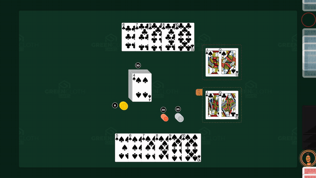 After the turn is passed, a large avatar with the next player's name flashes up in the middle of the display