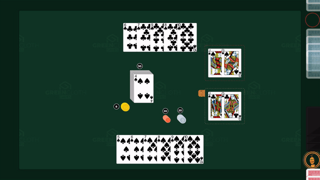 With the Show player hands switch the hand strips disappear and return, and the table changes size with them