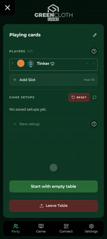 On the Connect page the display's row, then Show QR code